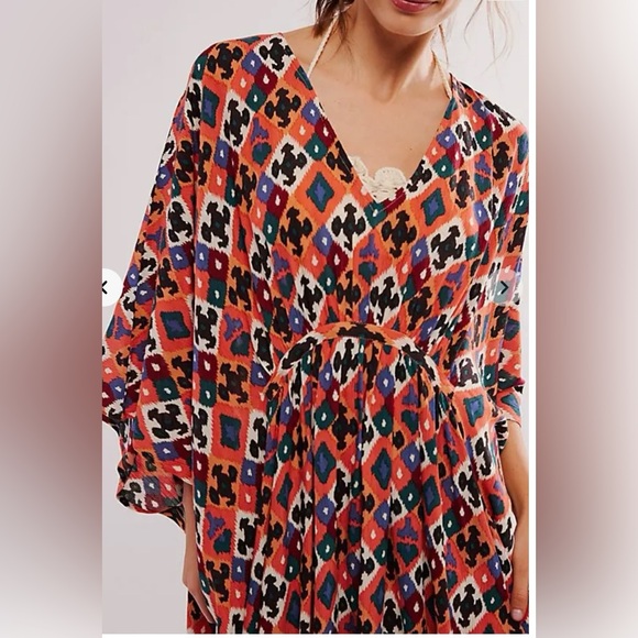 NWT FREE PEOPLE GROOVY BABY MAXI KAFTAN DRESS - Picture 3 of 4